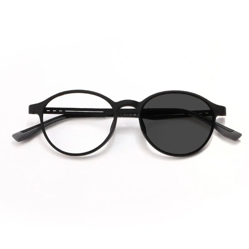 Okulary z okrągłą oprawką i filtrem światła niebieskiego