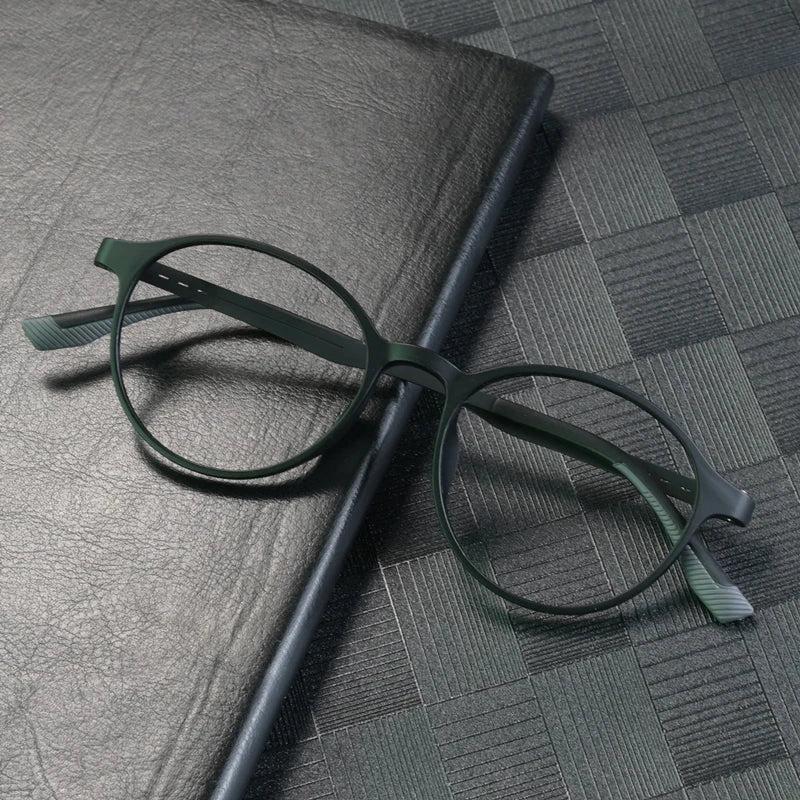 Okulary z okrągłą oprawką i filtrem światła niebieskiego